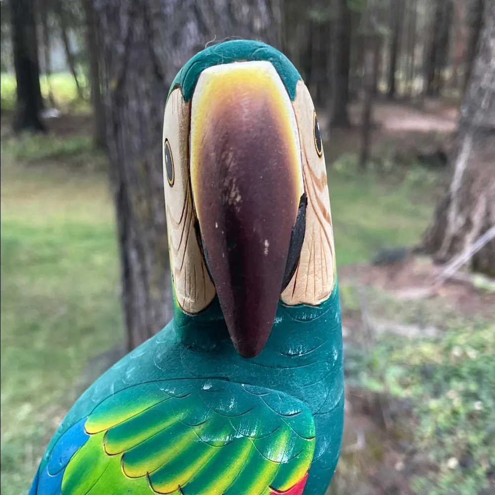 Colorful Wooden Parrot Bird decoration